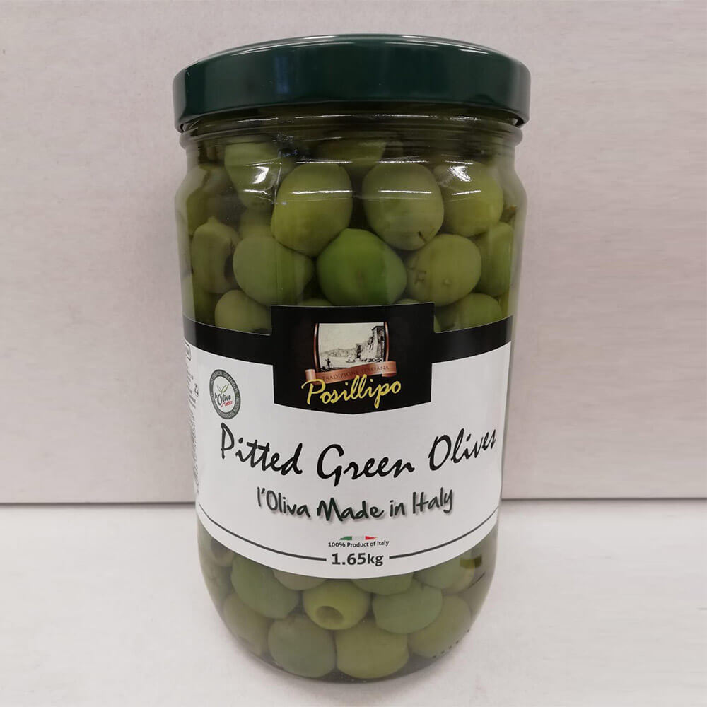Posillipo Pitted Green Sicilian  Olives 1.65Kg
