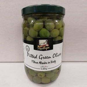 Posillipo Pitted Green Sicilian  Olives 1.65Kg